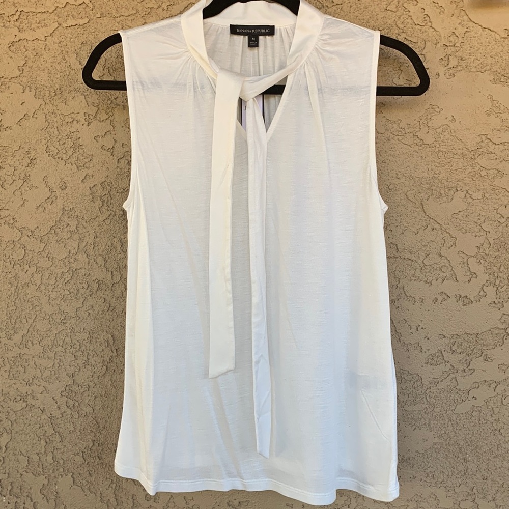 Banana Republic tie neck top